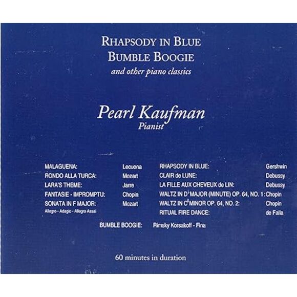 Autographed Rhapsody in Blue Bumble Boogie Other Piano Classics Kaufman, Pearl - Picture 2 of 2